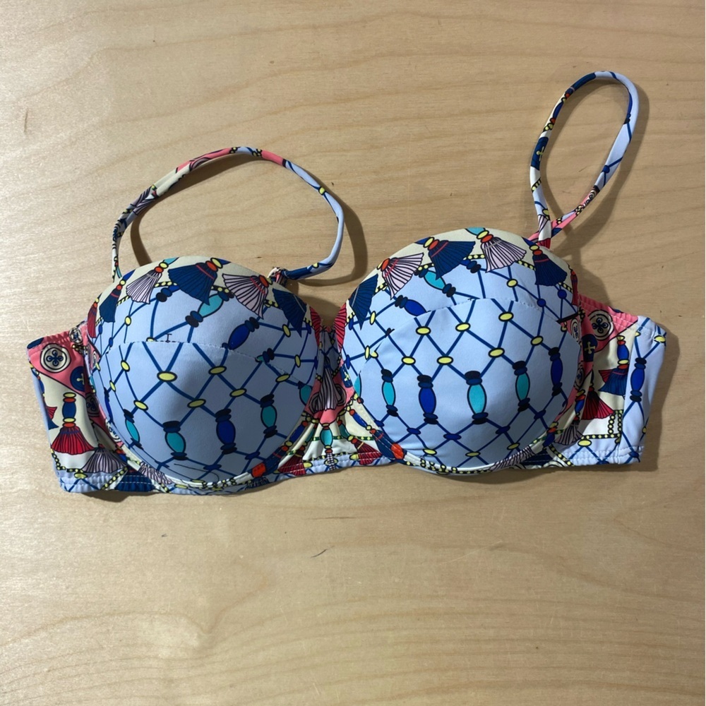 Colorful Patterned Bikini Top XL (NA)